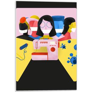 Forex - Mondkapjes Corona - 40x60cm Foto op Forex