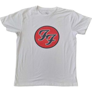 Foo Fighters - FF Logo Heren T-shirt - L - Wit