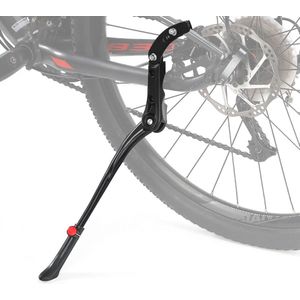 Fietsstandaard 24-29 inch, 4 cm in hoogte verstelbaar en universele zijstandaard, zijstandaard, stabiele fietsstandaard voor mountainbike/racefiets/MTB, met antislip rubberen voet