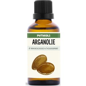 Puturals Arganolie 100% Biologisch - 50ml - Koudgeperst en Puur - Argan Haarolie voor Haar, Haargroei, Huid en Gezicht