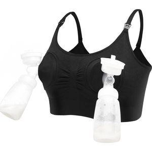 Nutrea N1 – VoedingsBH en Kolf BH in 1 – Voedingstop – Verstelbaar – Naadloos – Zwart – Maat S