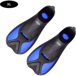 Livano Zwemvliezen Voor Kinderen & Volwassenen - Flippers - Zwemflippers - Snorkelset - Zwart + Blauw - Maat XL