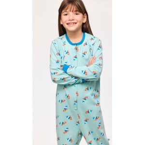 Woody Unisex Jumpsuit turquoise kreeften p - maat 140/10J