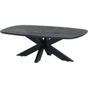 Salontafel Akagi deens ovaal acacia 120x70 cm - Zwart