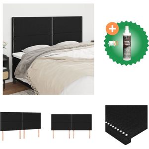 vidaXL Hoofdbord Bedaccessoires - 160 x 5 x 118/128 - zwart - Bedonderdeel - Inclusief Reiniger