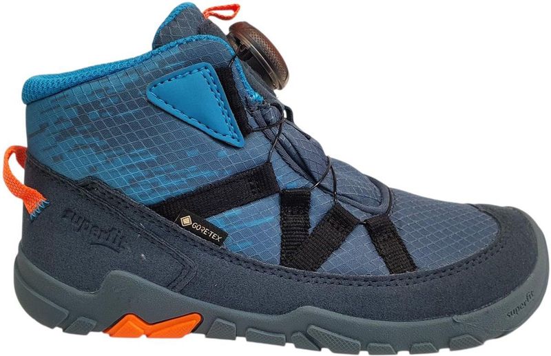 Superfit - Trace - Halfhoge Waterdichte BAREFOOT Schoen - Blauw Combi - Maat 27