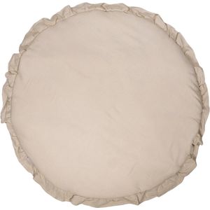 MamaLoes Soft Cotton Ruffle Ecru 90 cm Rond Boxkleed ML020241