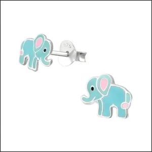 Aramat jewels ® - 925 sterling zilveren oorbellen olifant roze