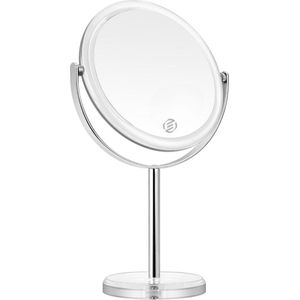 Equivera Vergrootspiegel - Vergrootspiegel met Verlichting - Vergroot Spiegel - Make Up Spiegel - Makeup Spiegel - Scheerspiegel - Must have voor in huis!