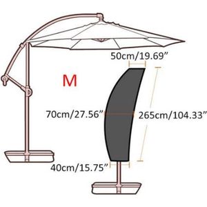 Parasolhoes voor zweefparasol - 265 cm Premium Quality Zwart - diameter parasol 250/350 cm