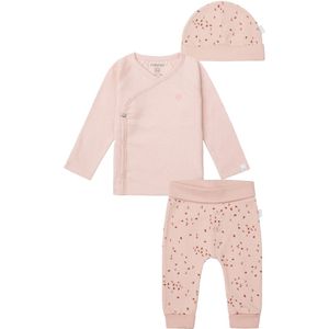 Noppies - Kledingset - 3 delig - Broek Nicea Rose Smoke - Shirt Nanyuki - Muts Navar - Maat 44