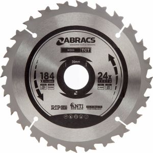 Abracs TCT Cirkelzaagblad 184 mm x 30 mm - Hout - Hout