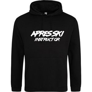 APRES SKI INSTRUCTOR Hoodie | Sweater | Capuchon | Trui | Hooded | Print | Zwart | Maat XL