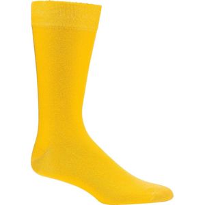 Socks4Fun – 2 paar gele sokken – drukvrije boord - maat 39/42