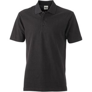 James and Nicholson Unisex Basic Polo Shirt (Zwart)
