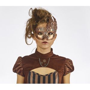 Steampunk Oogmasker Brons | retro futuristisch