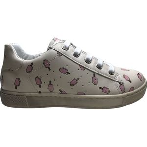 Naturino Mt 31 Veter/rits paarse frisco's lederen sneakers Hasselt beige