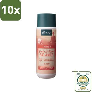 10 x Kneipp - Douchegel - Body & Mind Balance - 200 ml - Grootverpakking - Douchegel - Balans - Iris - Vetiver - Natuurlijke Douchegel