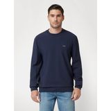 Sweater - Ronde Hals - Technische Stretchstof - Slim Fit - Zwart