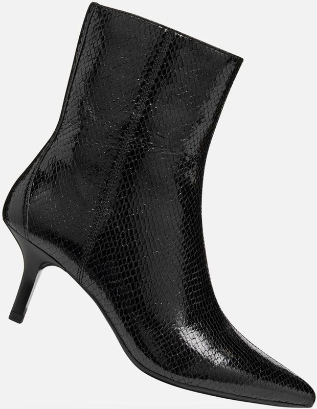 Geox - Kleopy - Dameslaarzen - Donkerbruin - Hakhoogte 7 cm