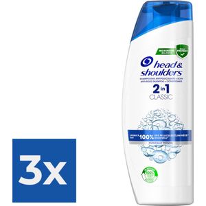 Head & Shoulders Shampoo - Classic Clean 2in1 - Voordeelverpakking 3 stuks