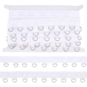 3.6m White Tulle Trim met D Rings - 30mm Eyelet Grommet Tape - Eyelet Trimming Ribbon Strip - Twill Tape voor Sewing Garment Corset Shirt Dress Skirt Decoration