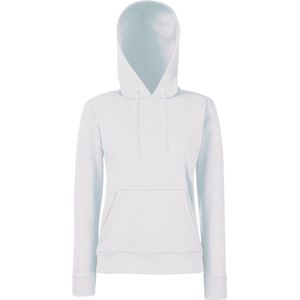 Fruit of the Loom - Lady-Fit Classic Hoodie - Wit - XS
