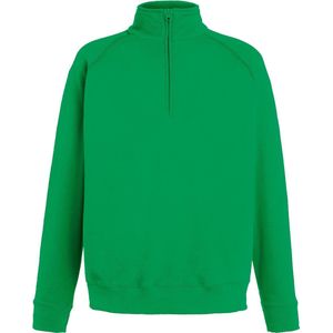 Fruit Of The Loom Heren lichtgewicht sweatshirt met ritssluiting (Kelly Groen)