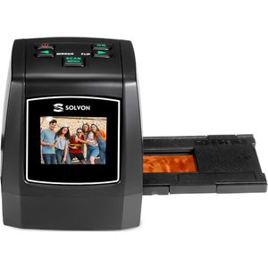 Solvon Uitgebreide Diascanner - Negatiefscanner met 14MP Beeldsensor - Filmscanner met 2.4-inch LED LCD scherm - Digitaliseren met USB
