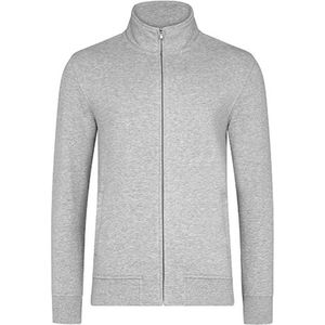 Herenvest 'Premium Full Zip' met zijzakken Grey Melange - XL
