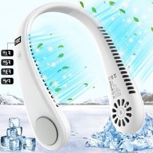 Hanging Neck Fan Bladeless draagbare handen vrij nek ventilator oplaadbaar 4 snelheden - Comfortabel en stijlvol ontwerp Nek Ventilator