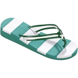 Beco Teenslippers Dames Groen/wit Maat 41