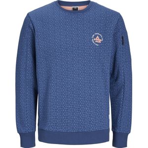 JACK & JONES CORE Trui JCOAOP met All Over Print Ensign Blue