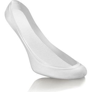 2 pack Sesto-Senso dames ballerina sokjes met siliconen antislip wit maat 39-41