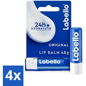 4 x Labello - Original - Lippenbalsem - Hydraterend - Stick - 4.8 g - Lippenbalsem - Lippenverzorging - Labello - Hydraterende Lippenbalsem - Beschermende Lippenbalsem