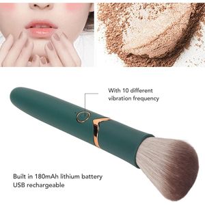 Elektrische Make-up Borstel USB Oplaadbaar 10 Versnellingen Zacht Pluizig Haar - Vlekkeloze Blending .
