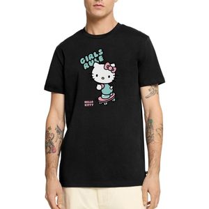 Hello Kitty Op Een Skateboard Met Girls Rules Premium T Shirt Heren