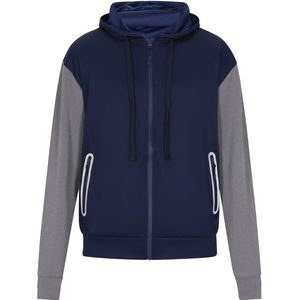 TUFFSKULL - Sweatvest - Marine / Grijs Gemêleerd - Capuchon - Normale Pasvorm