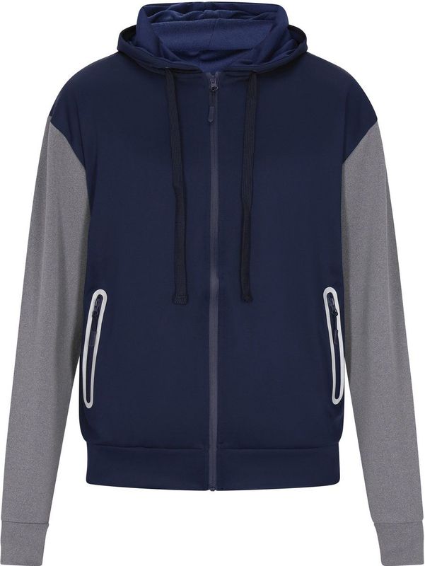 TUFFSKULL - Sweatvest - Marine / Grijs Gemêleerd - Capuchon - Normale Pasvorm