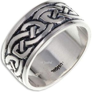 Endless Knot (Broad) Zilveren Ring, keltische ring Maat 63 (SR912.63)