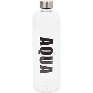 Aqua Waterfles - Transparant - Kunststof / Metaal - 1,5 L