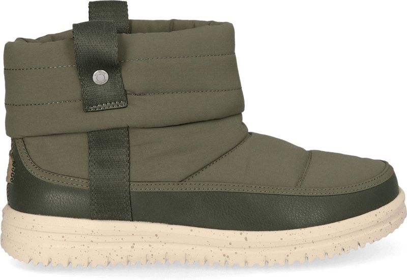 HEYDUDE - Camden Cuff Nylon Quilt - Dames Boots - Dark Olive