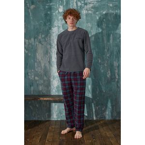 Arcan | Heren Fleece Pyjama Set | Lange Mouwen | 18113-9 | XL