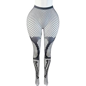 BamBella ® - Panty -Onesize - gaas maillot dunne pantys Dames - Onesize - sexy Erotische lingerie van kant zwart halloween