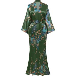 Kimono Ochtendjas met Pauwenmotief voor Vrouwen - Perfect voor Bruiloften en Gezelschap