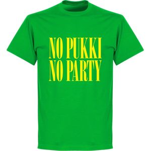 No Pukki, No Party T-Shirt - Groen - L