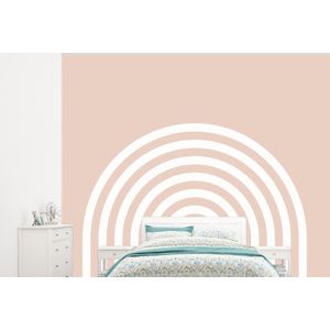 Abstract - Kunst - Regenboog - Wit - Roze - Behangpapier