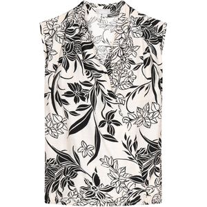 Usha - Fashion Look - Blouseshirt - Zwart / Offwhite