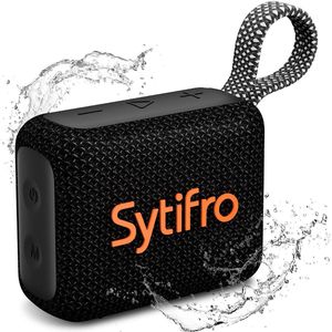 SYTIFRO Draagbare Bluetooth Speaker - 10 uur lang muziek luisteren - Extra Bass - Bluetooth-luidspreker binnen en buiten - Zwart