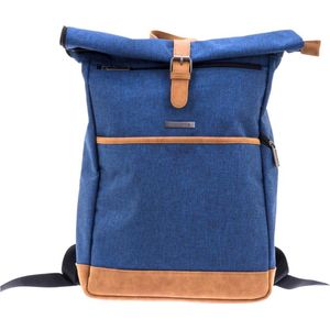 DAVIDT'S Mood & Moov Rugzak Marineblauw – Compact, Stijlvol en Praktisch - Blauwe Rugtas voor Laptop werk